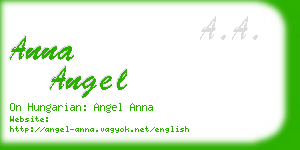 anna angel business card